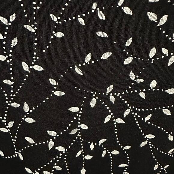 Vintage 90s Y2K Black Slinky Floral Print Mini Babydoll Grunge Dress Medium - Picture 4 of 5